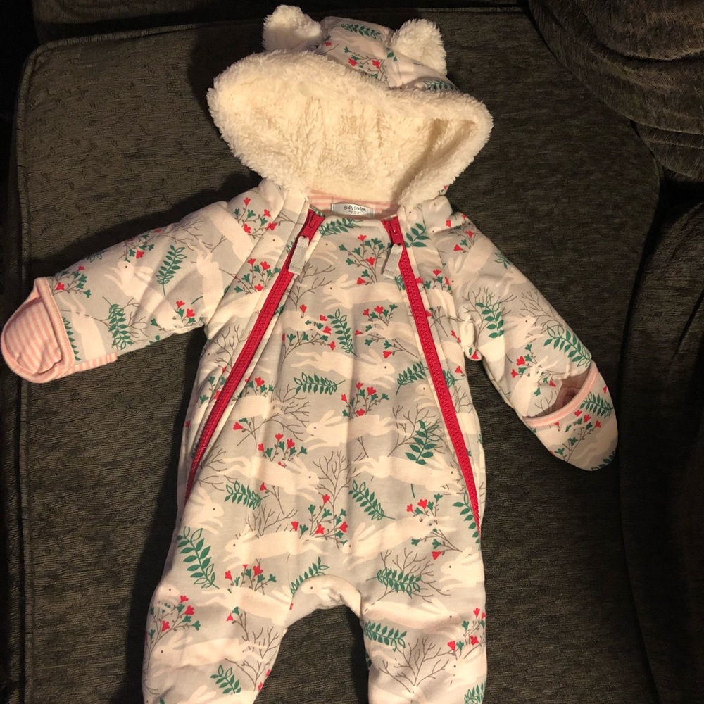 Mini Baby Boden all-in-one cosy winter onesie